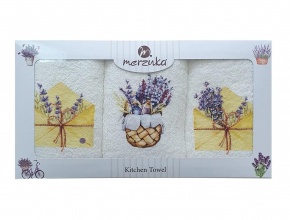 VLK 30x50 BASKILI 3'LÜ EL HAVLUSU